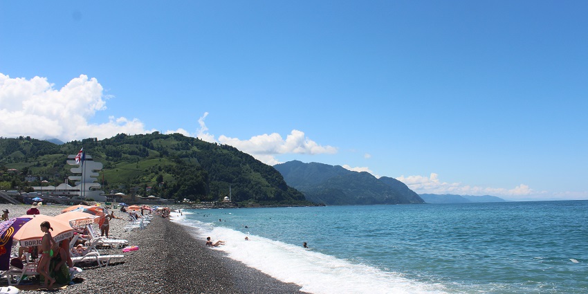 Sarpi Beach - a stunning beach on the Georgia-Turkey border with clear waters.
