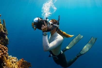 A view of scuba diving in Alibaug, which has colourful coral reefs and marine life.