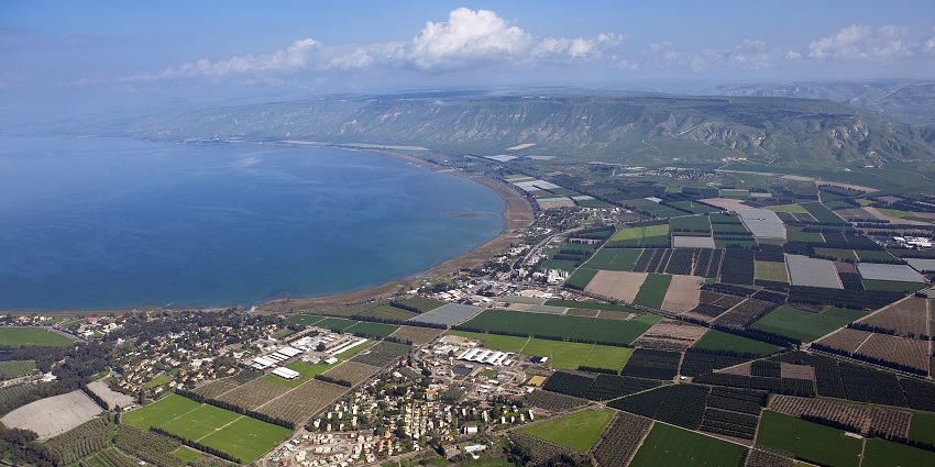 The view of the Sea of Galilee which is rich in religious history