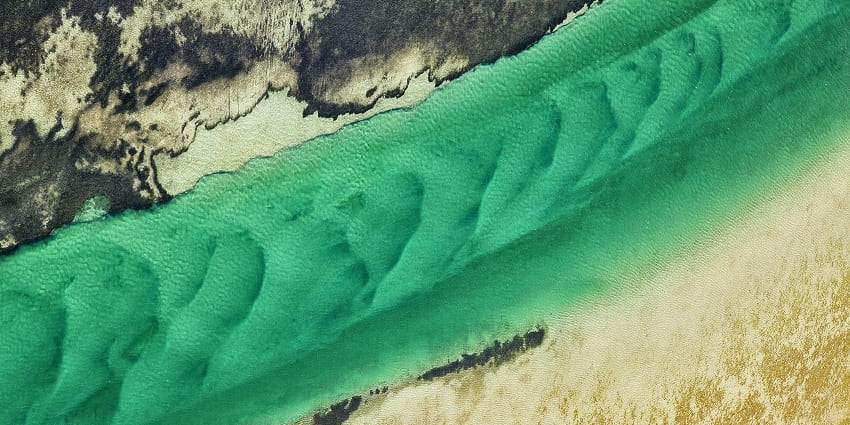 Picturesque view of seagrass bay, rendering a serene natural scene.