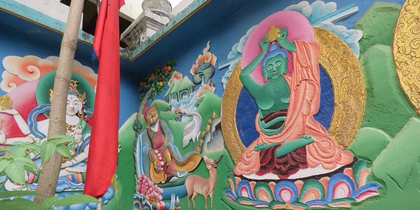 A peaceful view of Senchal Monastery, one of the holy monasteries in Siliguri.