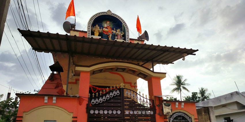 Image of the beautiful sai baba temple in the serene settings of Maharashtra