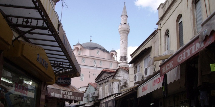 Bustling market offering traditional goods, spices, and local crafts.