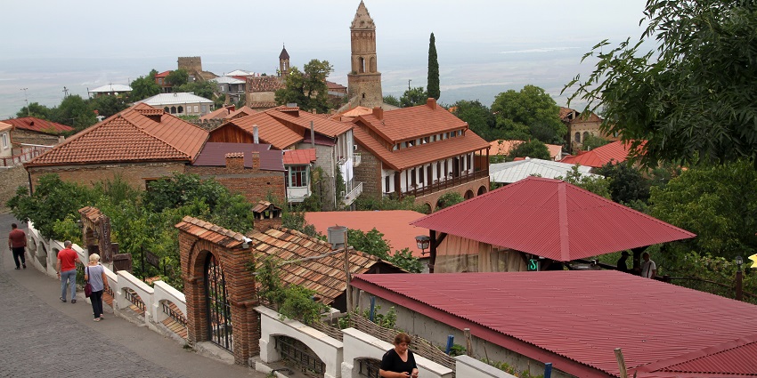 Sighnaghi's picturesque wine region offers scenic views and delight.