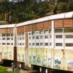 An image of The Smaranika Tram Museum, seen from outside with its classic tram car arrangement.