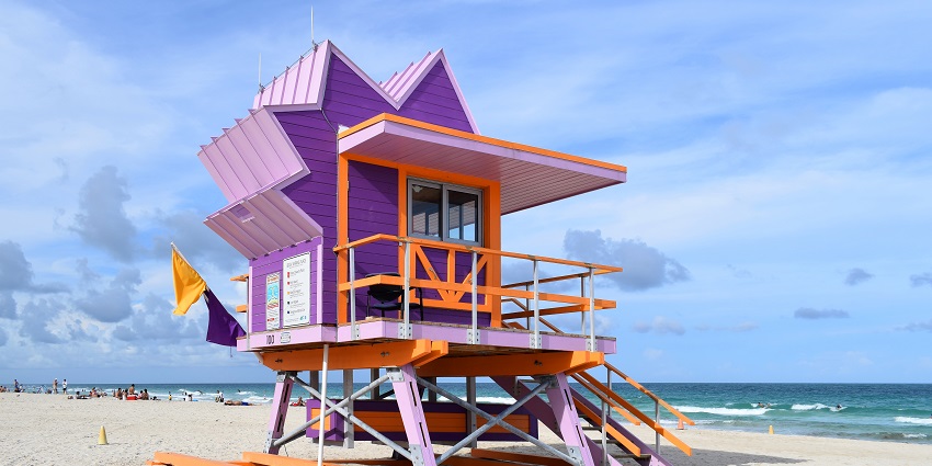 A view of South Beach, among the best places for Valentine's Day in Miami