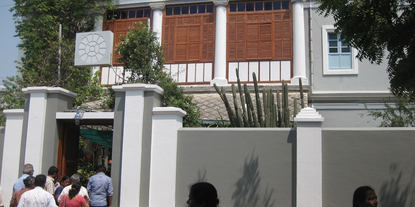 A view of Sri Aurobindo Ashram, an essential spot among the tourist attractions in Karaikal