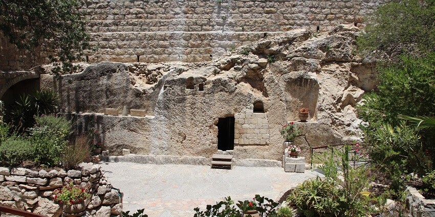 The Garden Tomb is a peaceful site believed to be the burial place of Jesus.