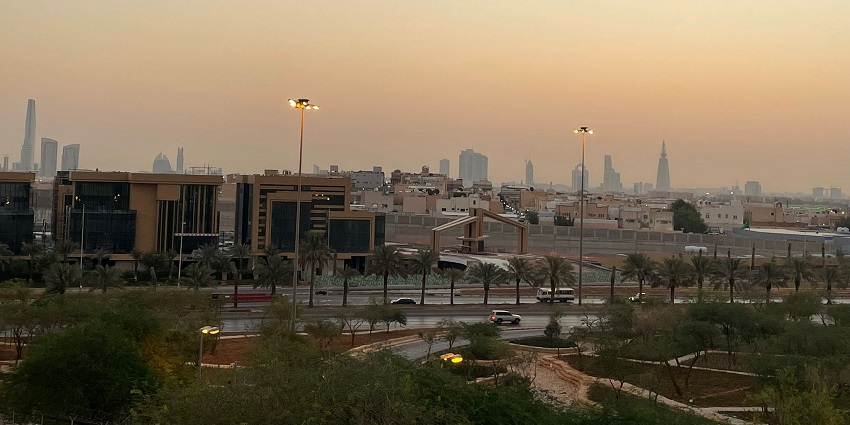 Elegant Riyadh area with embassies, parks, and scenic walkways