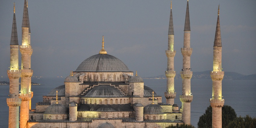 The biggest mosque in Turkey with stunning blue tiles and impressive architectural design.