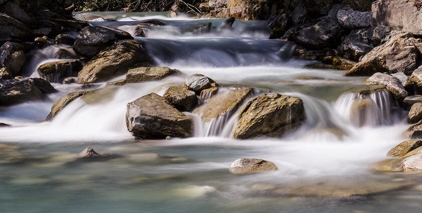 Switzerland waterfalls with scenic views and natural magnificence.