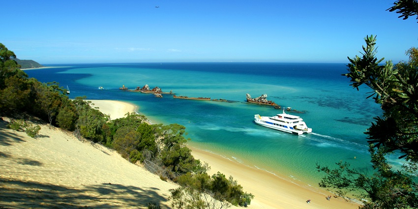 Moreton Island is a natural paradise known for its stunning beaches and crystal-clear waters.