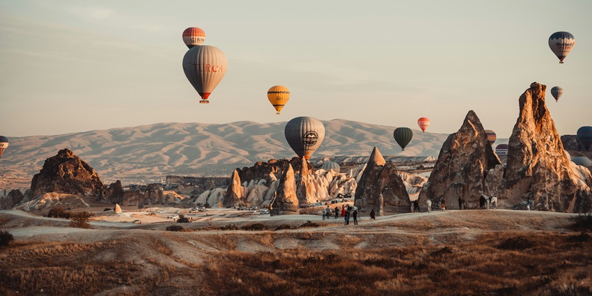 Taking a hot air balloon ride in Cappadocia is one of the best things to do in Turkey