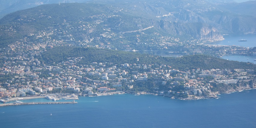Scenic lookout offering sweeping views of Nice and surrounding areas.