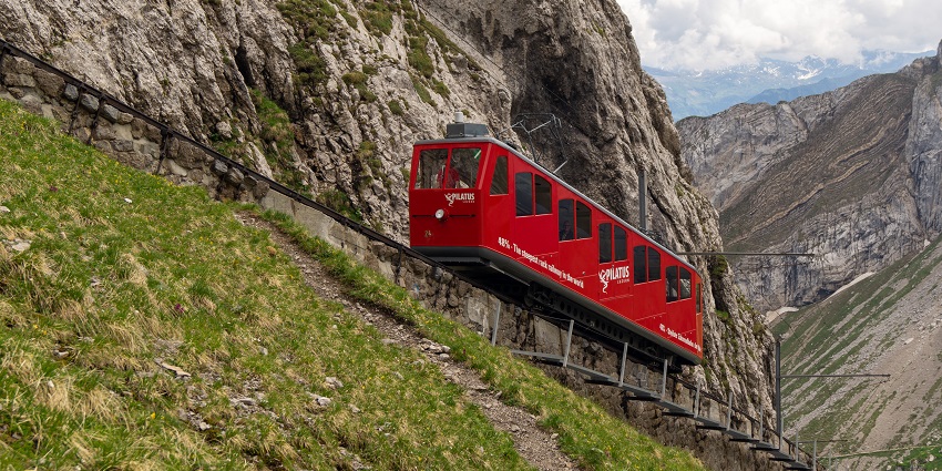 Ride a scenic train up to Mount Pilatus with panoramic views.