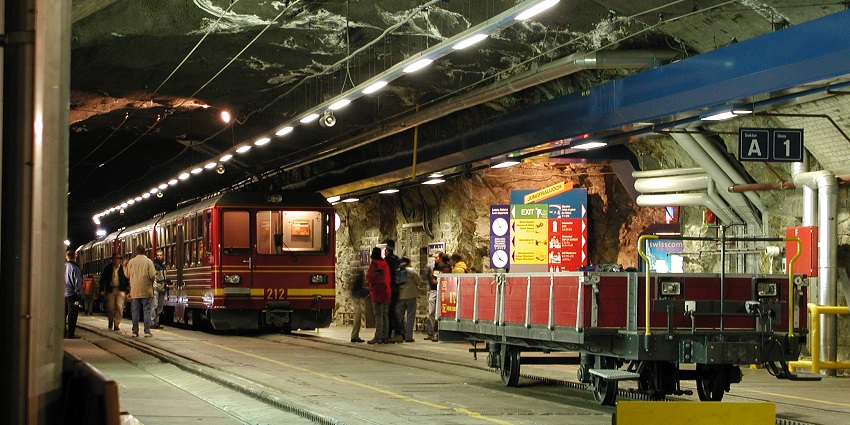 Scenic train journey to Europe's highest railway station.