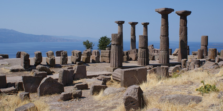 Temple Of Athena is one of the temples in Turkey with exquisite views over the Aegean Sea.