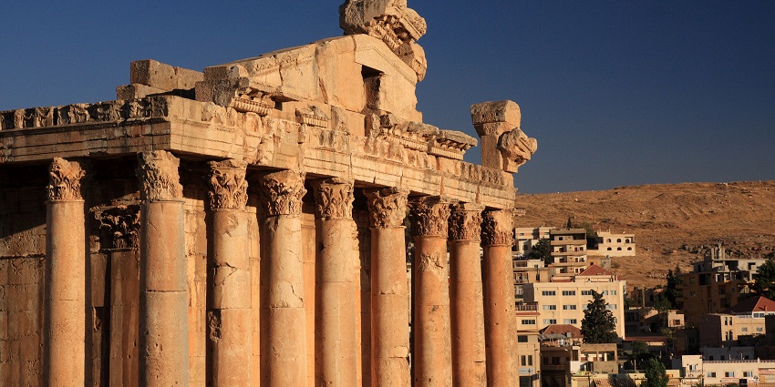Roman masterpiece temple celebrating Bacchus, god of wine and revelry