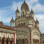 A picture of Dakshineswar Temple beside the River Hooghly, Kolkata, West Bengal