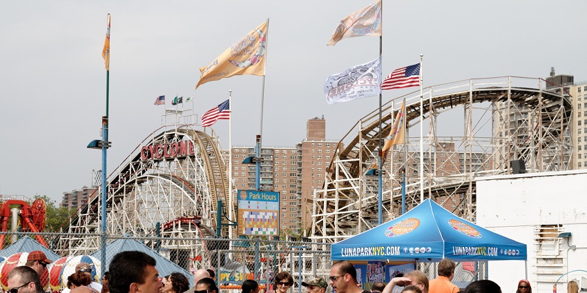 A photo showing the Cyclone roller coaster at Coney Island, one of the best places to visit.