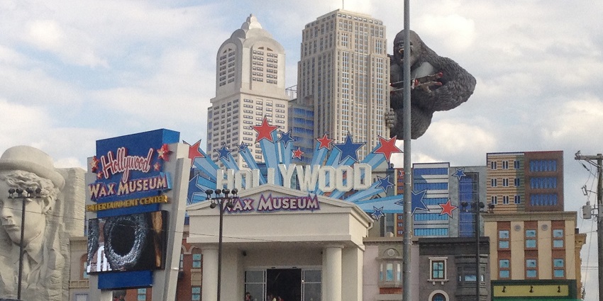 An image of A view of a wax building, a popular destination near the Titanic Museum.