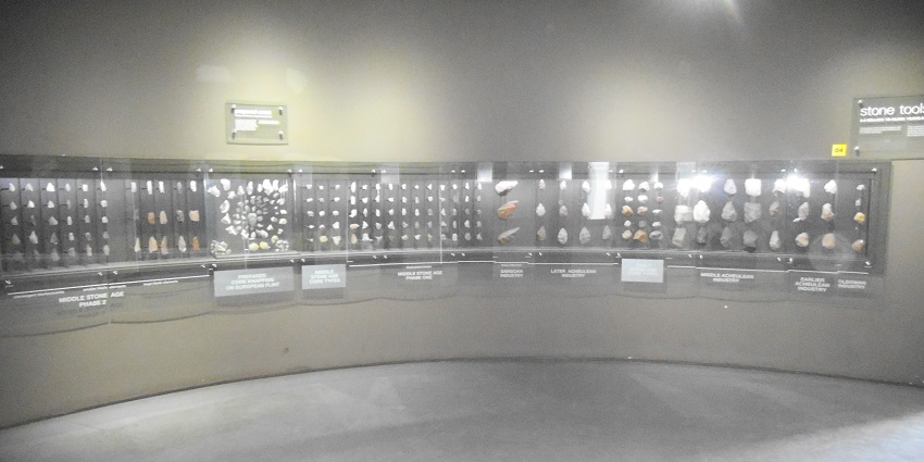 Stone tools at the Origins Centre near the Apartheid Museum in South Africa.