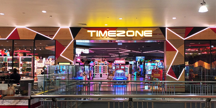 Upscale shopping arcade with boutiques and speciality stores.