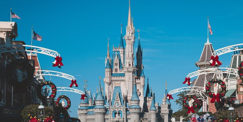 The Cinderella Castle in Walt Disney World Resort, one of the theme parks in USA.