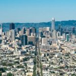 High-angle picture of the urban area of San Francisco capturing the city skyline