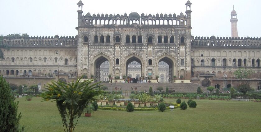 A beautiful view of the Bara Imambara, visiting this is one of the best things to do in Lucknow.