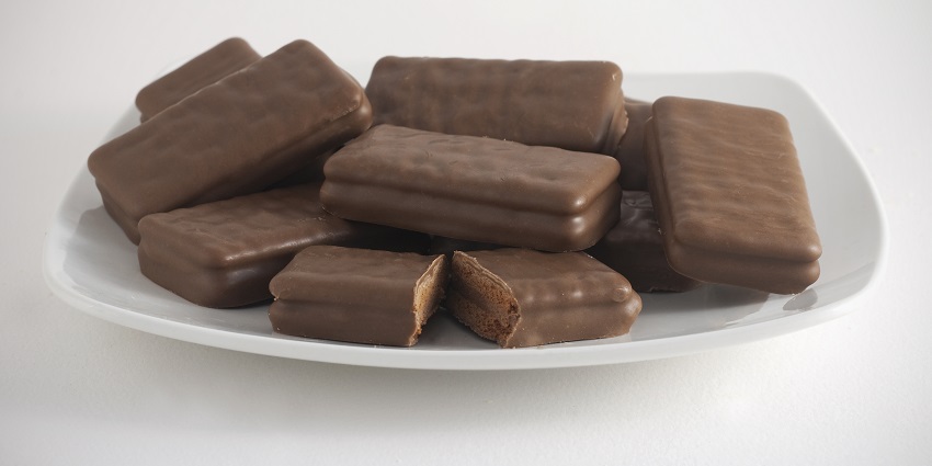 Tim Tams, Australia’s beloved chocolate biscuit with a creamy center.
