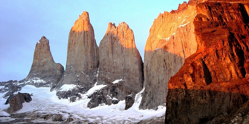 snow-capped mountains at Torres del Paine, one of the beautiful place to visit in Chile.