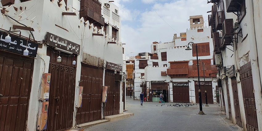 Things to see in Saudi Arabia include the historic district with traditional buildings and lively souks.