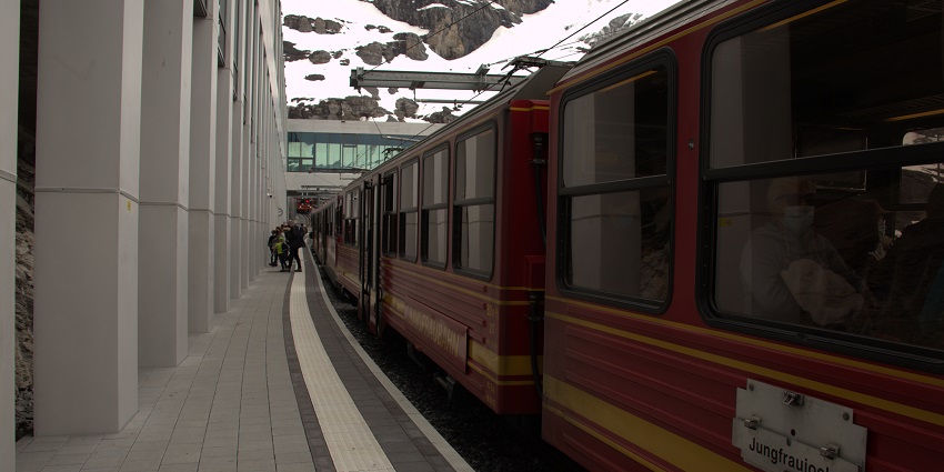 Scenic train journey to Europe’s highest railway station, Jungfraujoch