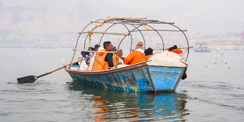 A picture of Triveni Sangam, which is one of the best places to visit in Allahabad.