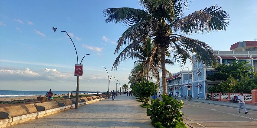 A picture of Two-Lane East Coast Road, one of the haunted places in Pondicherry.