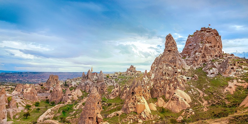Historic castle offering panoramic views of Cappadocia’s unique landscapes.