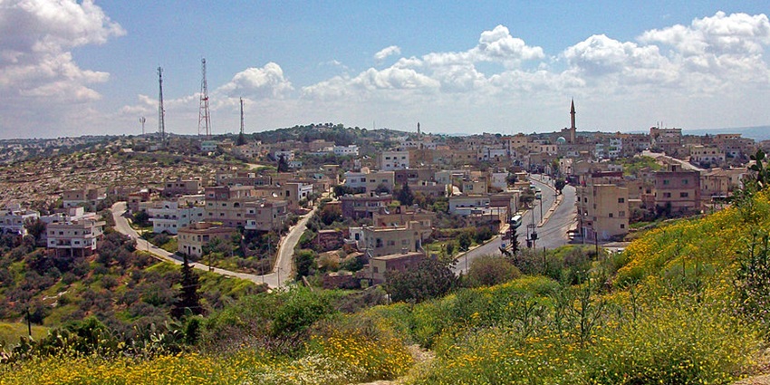 Scenic archaeological site offering ruins and views of Golan Heights at umm qais.
