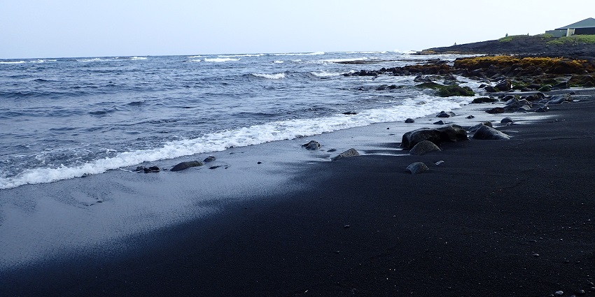 Ureki Beach, a unique magnetic black sand beach is popular for its healing properties.