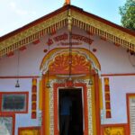 A glimpse of the sacred Uttarkashi Temple in the town of Uttarkashi in Uttarakhand.