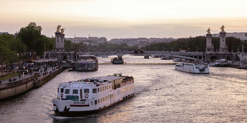 Celebrate Valentine's Day in France on a cruise featuring dinner and evening Paris views.