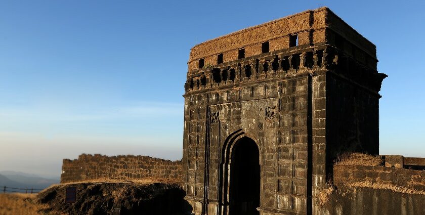 A glimpse of Vetalwadi Fort, the historic hilltop site with panoramic valley views.