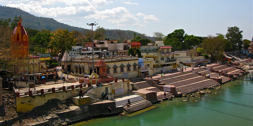 The Virbhadra Temple, dedicated to Lord Shiva, with beautiful surroundings.