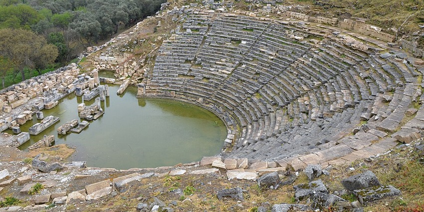 Ancient amphitheater offering panoramic views and cultural history at Bodrum Amphitheater.
