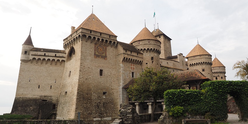 Historic lakeside castle with a rich history and stunning architecture.