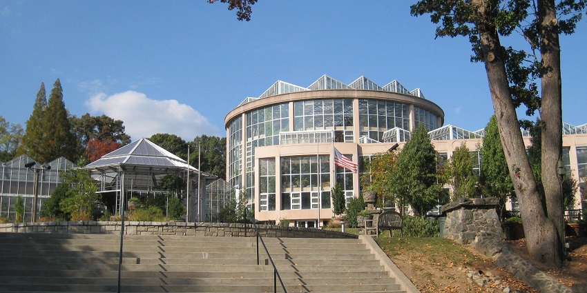 The entrance picture of the Conservatory inside the Atlanta Botanical Garden, Atlanta.