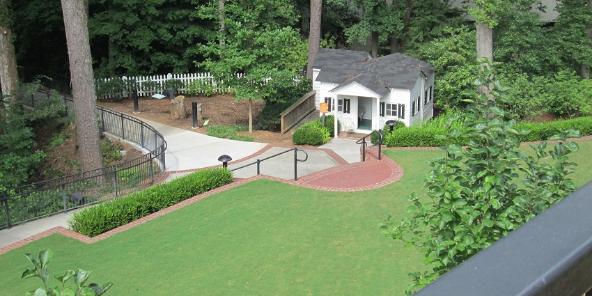 The picture of the playhouse built in 1937 was relocated to the Atlanta History Center.