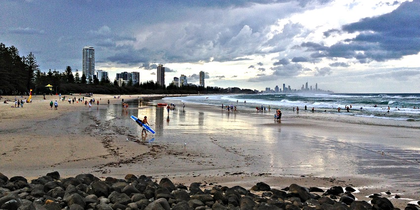 Visiting Burleigh Beach is another one of the things to do in the Gold Coast Australia.