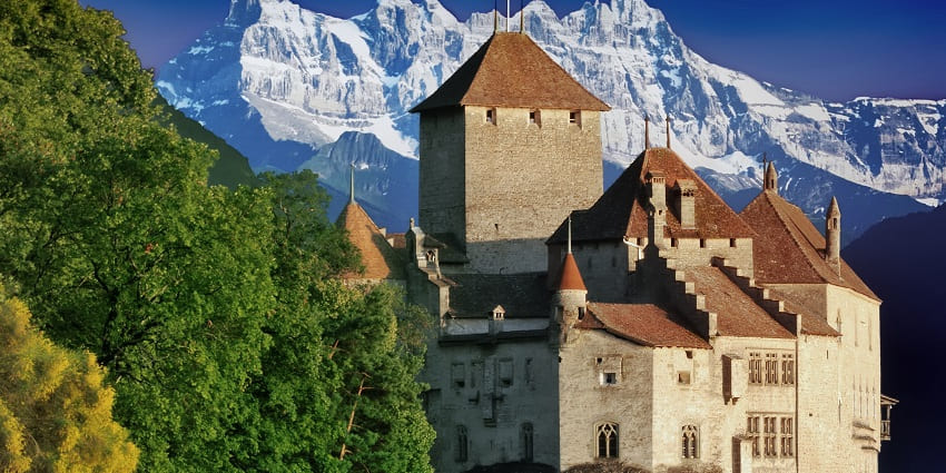Things to do in Montreux include visiting the castle on the shores of Lake Geneva.