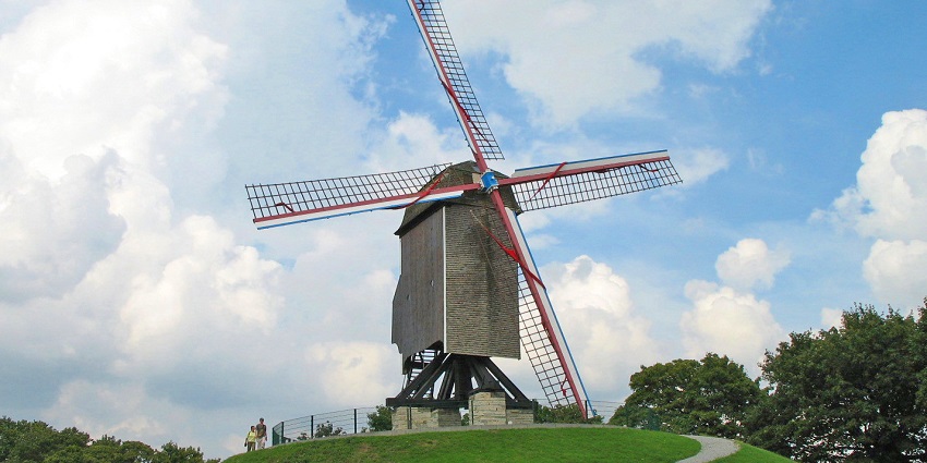 A glimpse of traditional windmills offering scenic views and insights into history.